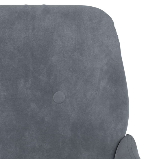 Bankje 108x79x79 cm fluweel donkergrijs MeubelReus