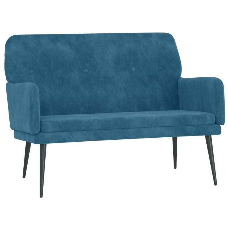 Bankje 108x79x79 cm fluweel blauw MeubelReus