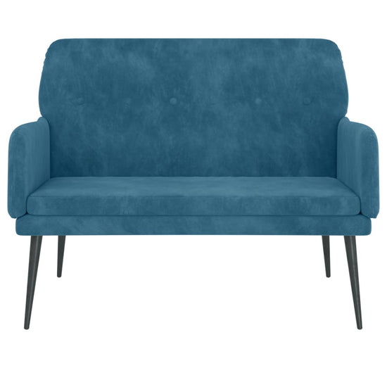 Bankje 108x79x79 cm fluweel blauw MeubelReus