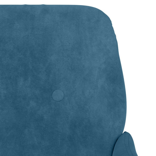 Bankje 108x79x79 cm fluweel blauw MeubelReus