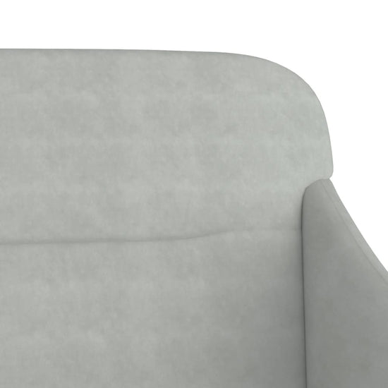 Bankje 110x76x80 cm fluweel lichtgrijs MeubelReus