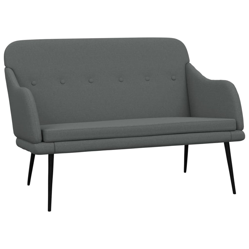 Bankje 110x76x80 cm stof donkergrijs MeubelReus