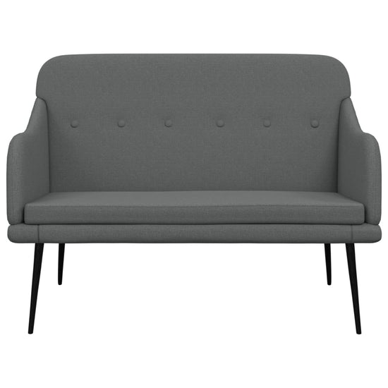 Bankje 110x76x80 cm stof donkergrijs MeubelReus