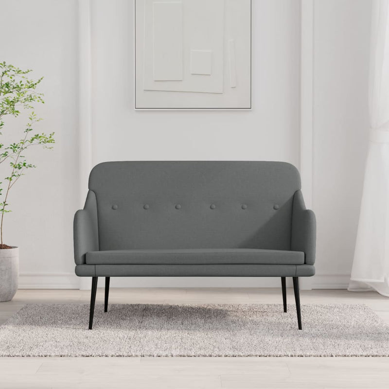 Bankje 110x76x80 cm stof donkergrijs MeubelReus