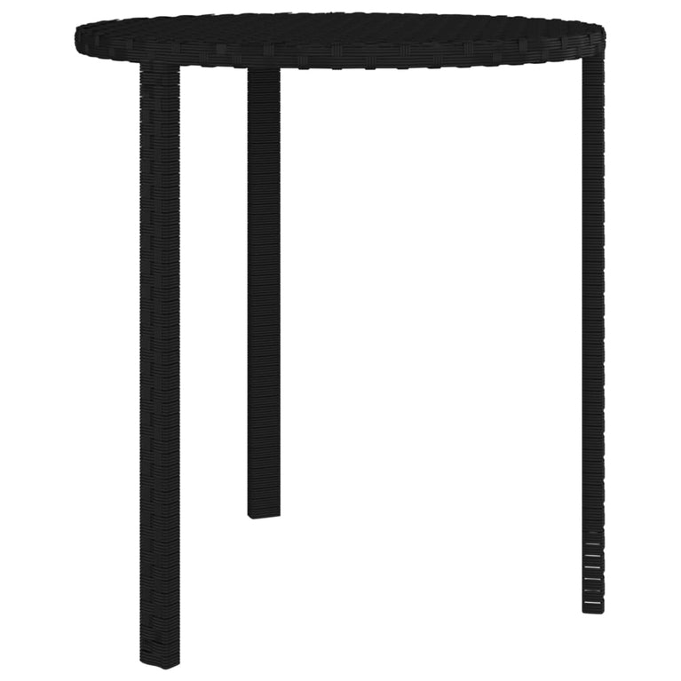Bijzettafels 3 st poly rattan zwart MeubelReus