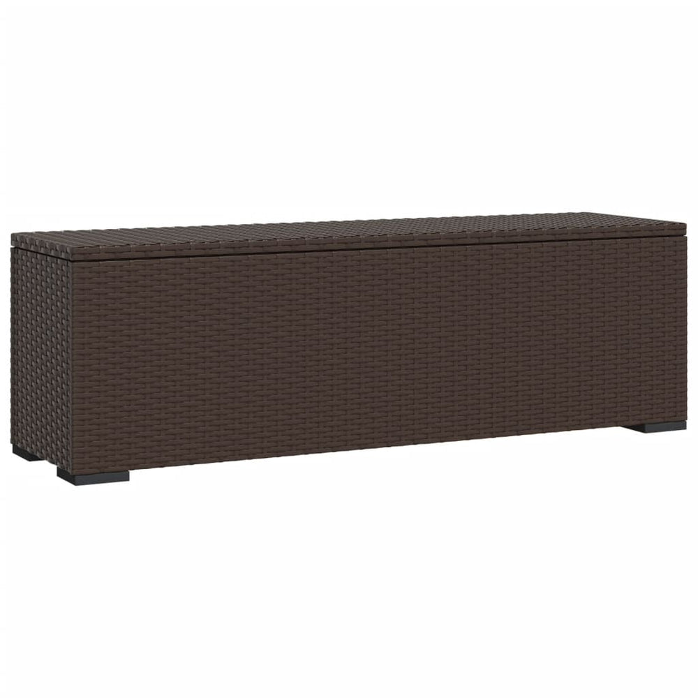 Hocker met kussen 110x30x40 cm poly rattan bruin MeubelReus