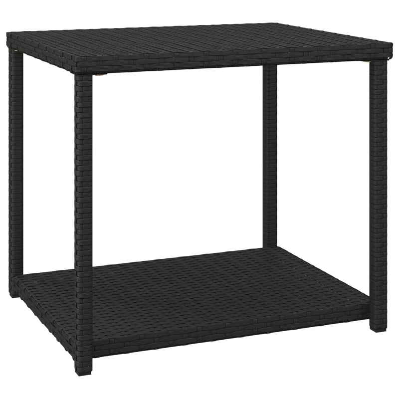Bijzettafel 55x45x49 cm poly rattan zwart MeubelReus