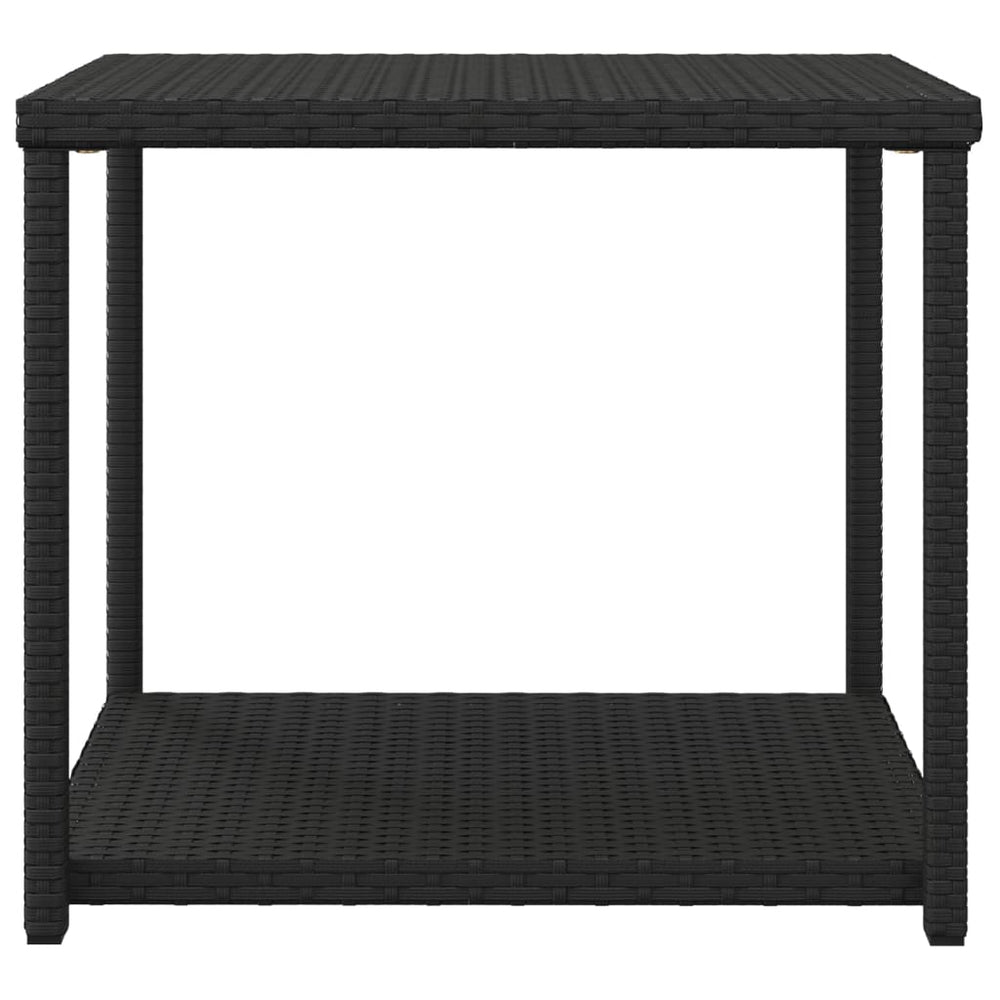Bijzettafel 55x45x49 cm poly rattan zwart MeubelReus