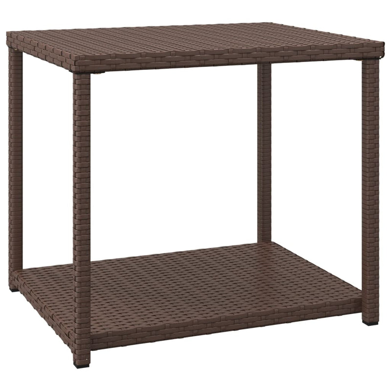 Bijzettafel 55x45x49 cm poly rattan bruin MeubelReus