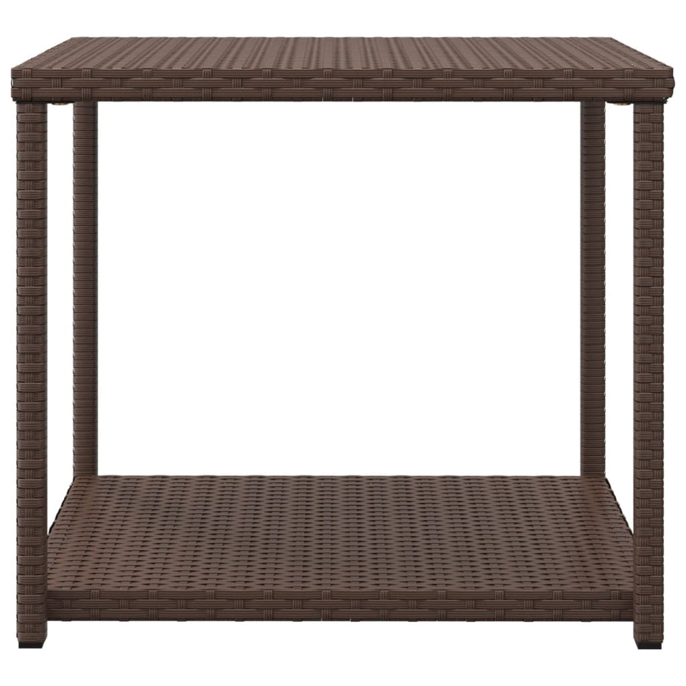 Bijzettafel 55x45x49 cm poly rattan bruin MeubelReus