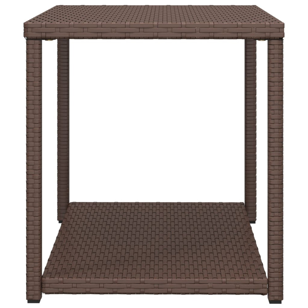 Bijzettafel 55x45x49 cm poly rattan bruin MeubelReus
