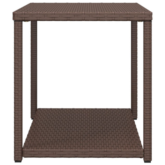 Bijzettafel 55x45x49 cm poly rattan bruin MeubelReus