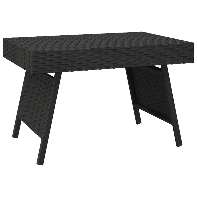 Bijzettafel inklapbaar 60x40x38 cm poly rattan zwart MeubelReus
