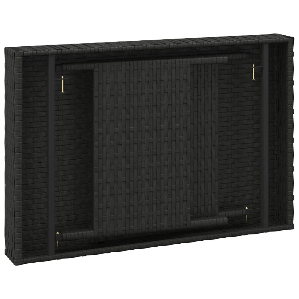 Bijzettafel inklapbaar 60x40x38 cm poly rattan zwart MeubelReus