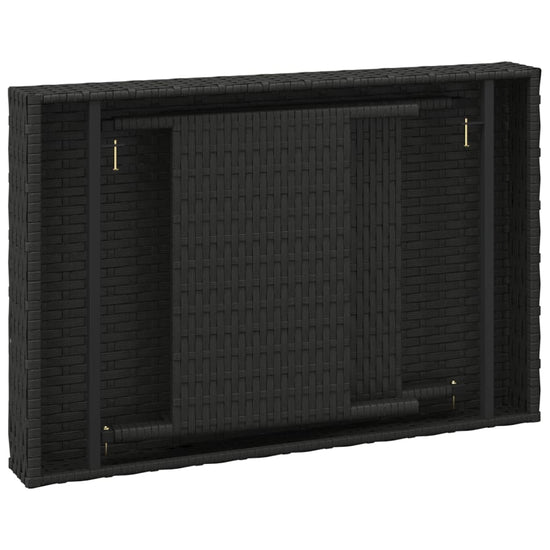 Bijzettafel inklapbaar 60x40x38 cm poly rattan zwart MeubelReus