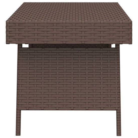 Bijzettafel inklapbaar 60x40x38 cm poly rattan bruin MeubelReus