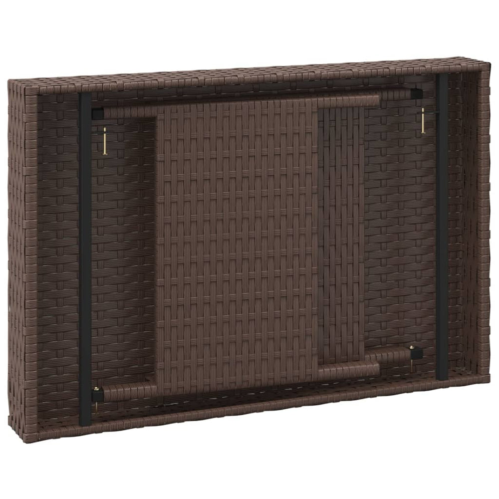 Bijzettafel inklapbaar 60x40x38 cm poly rattan bruin MeubelReus