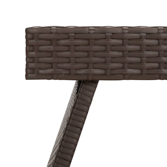 Bijzettafel inklapbaar 60x40x38 cm poly rattan bruin MeubelReus