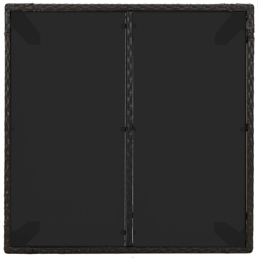 Tuintafel met glazen blad 90x90x75 cm poly rattan MeubelReus