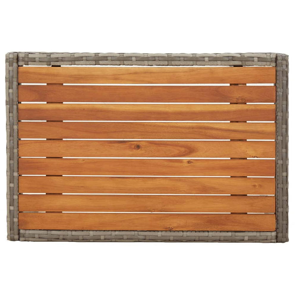 3-delige Loungeset met kussens poly rattan grijs MeubelReus