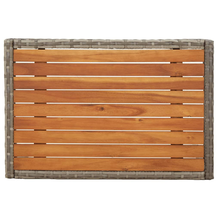 3-delige Loungeset met kussens poly rattan grijs MeubelReus