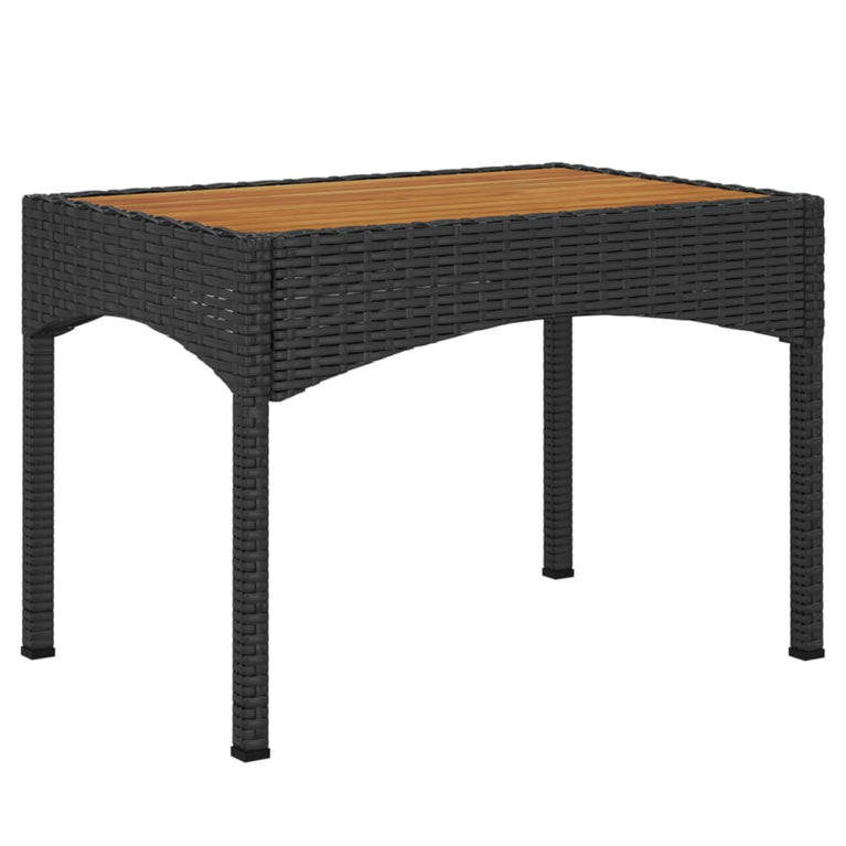 3-delige Loungeset met kussens poly rattan zwart MeubelReus