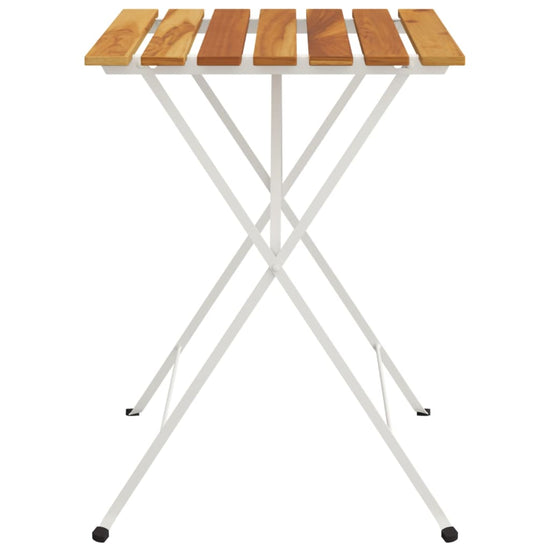 Bistrotafel inklapbaar 55x54x71 cm massief acaciahout en staal MeubelReus
