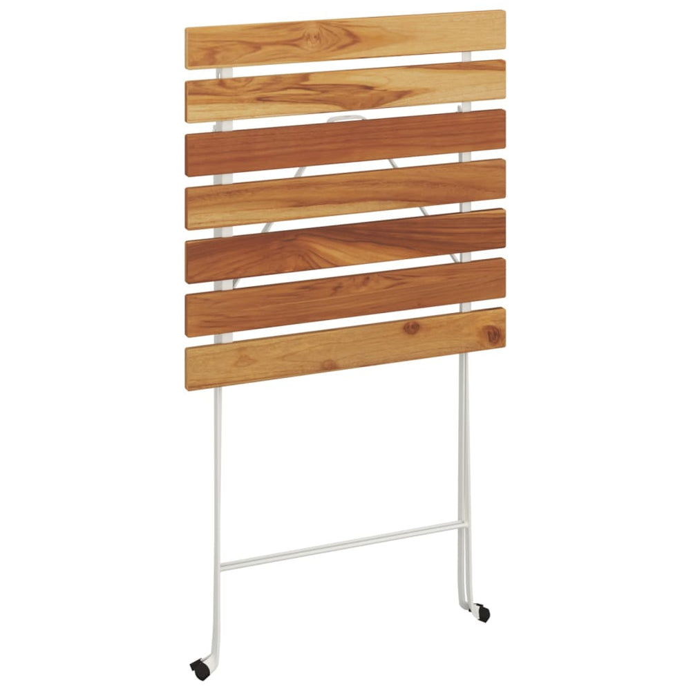 Bistrotafel inklapbaar 55x54x71 cm massief acaciahout en staal MeubelReus