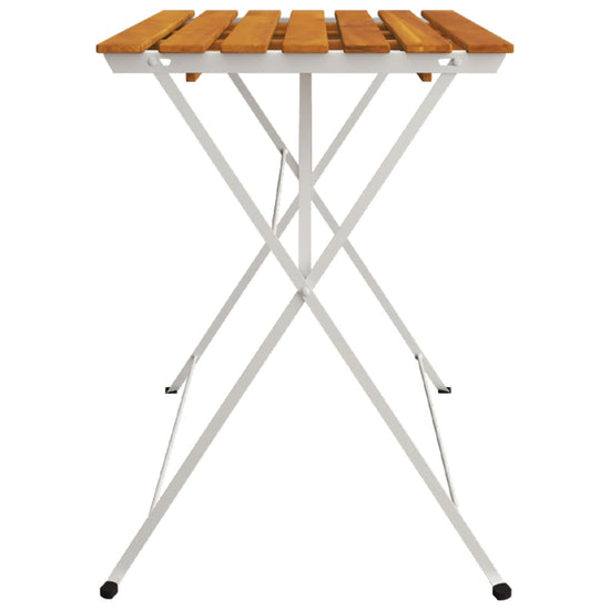 Bistrotafel inklapbaar 100x54x71 cm massief acaciahout en staal MeubelReus