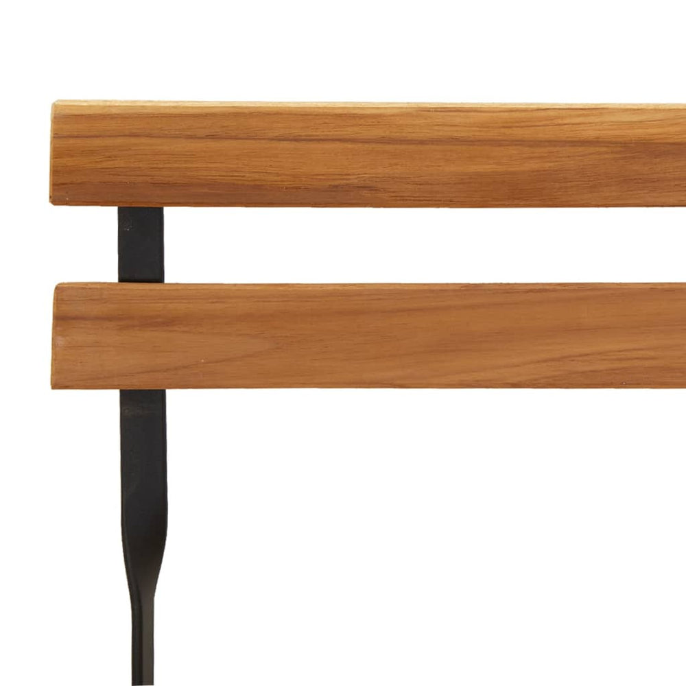 Bistrostoelen 4 st inklapbaar massief teakhout en staal MeubelReus