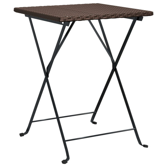 Bistrotafel inklapbaar 55x54x71 cm poly rattan bruin MeubelReus