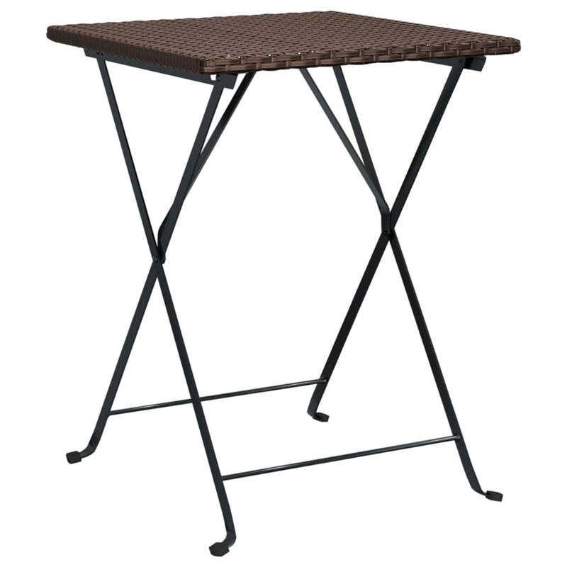 Bistrotafel inklapbaar 55x54x71 cm poly rattan bruin MeubelReus