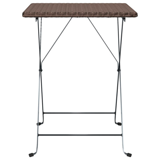 Bistrotafel inklapbaar 55x54x71 cm poly rattan bruin MeubelReus