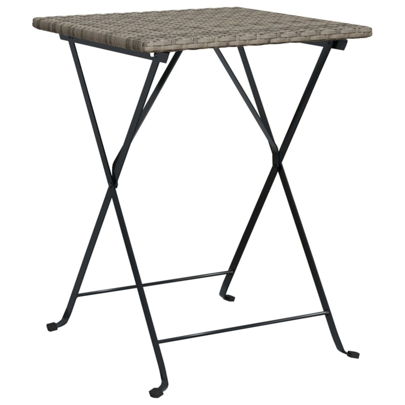Bistrotafel inklapbaar 55x54x71 cm poly rattan grijs MeubelReus
