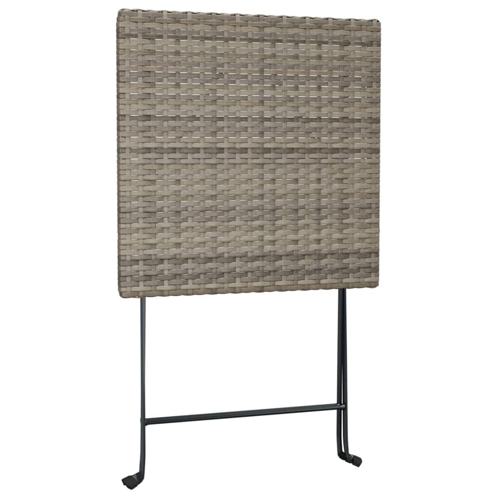 Bistrotafel inklapbaar 55x54x71 cm poly rattan grijs MeubelReus