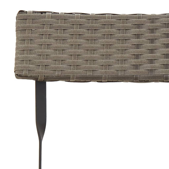3-delige Bistroset inklapbaar poly rattan grijs MeubelReus