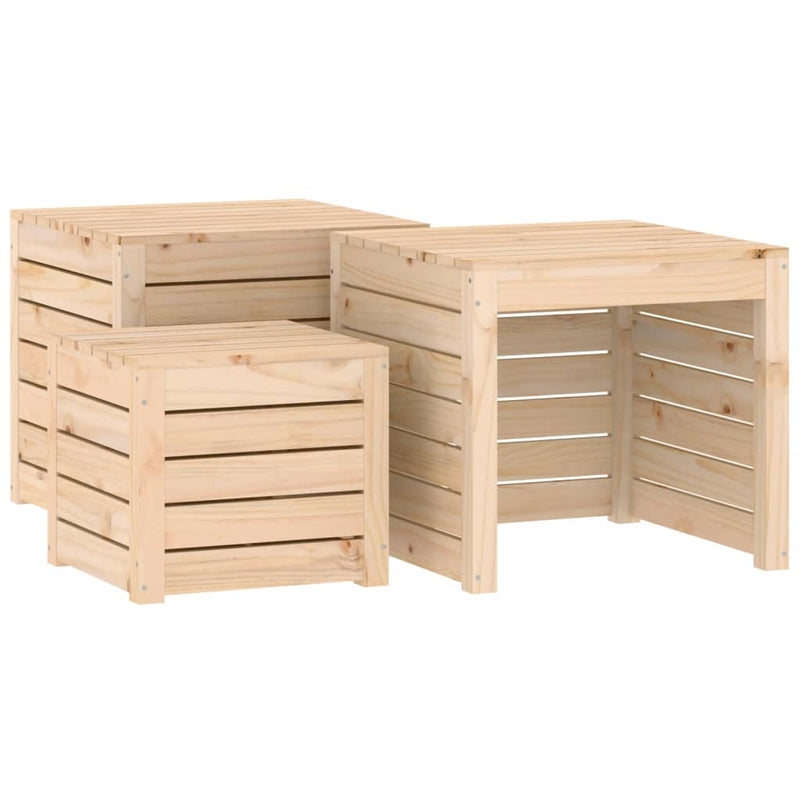 3-delige Tuinboxset massief grenenhout MeubelReus