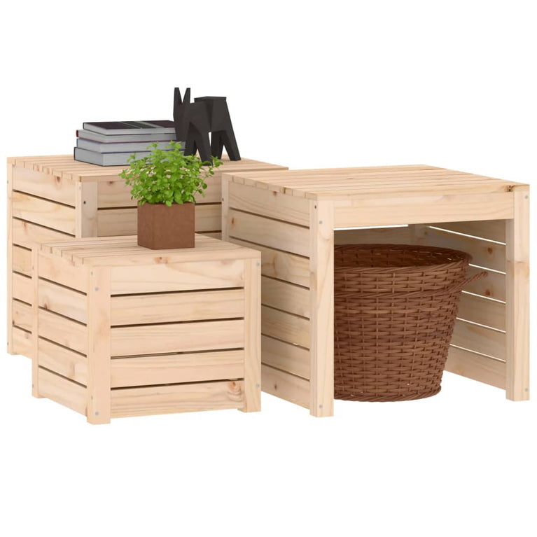 3-delige Tuinboxset massief grenenhout MeubelReus