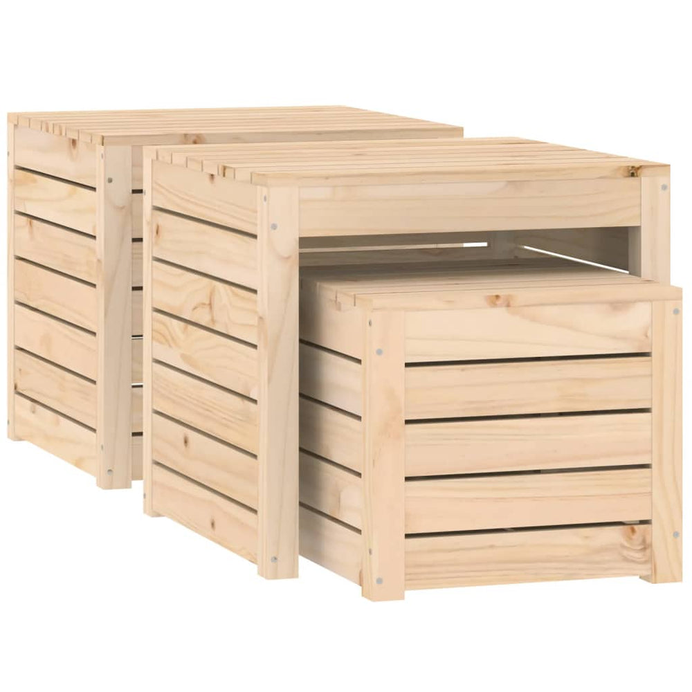3-delige Tuinboxset massief grenenhout MeubelReus