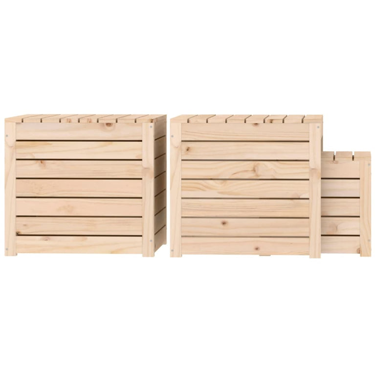 3-delige Tuinboxset massief grenenhout MeubelReus