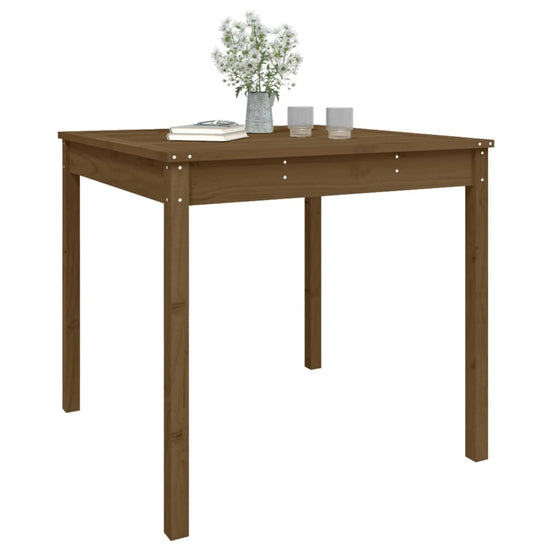 Tuintafel 82,5x82,5x76 cm massief grenenhout honingbruin MeubelReus