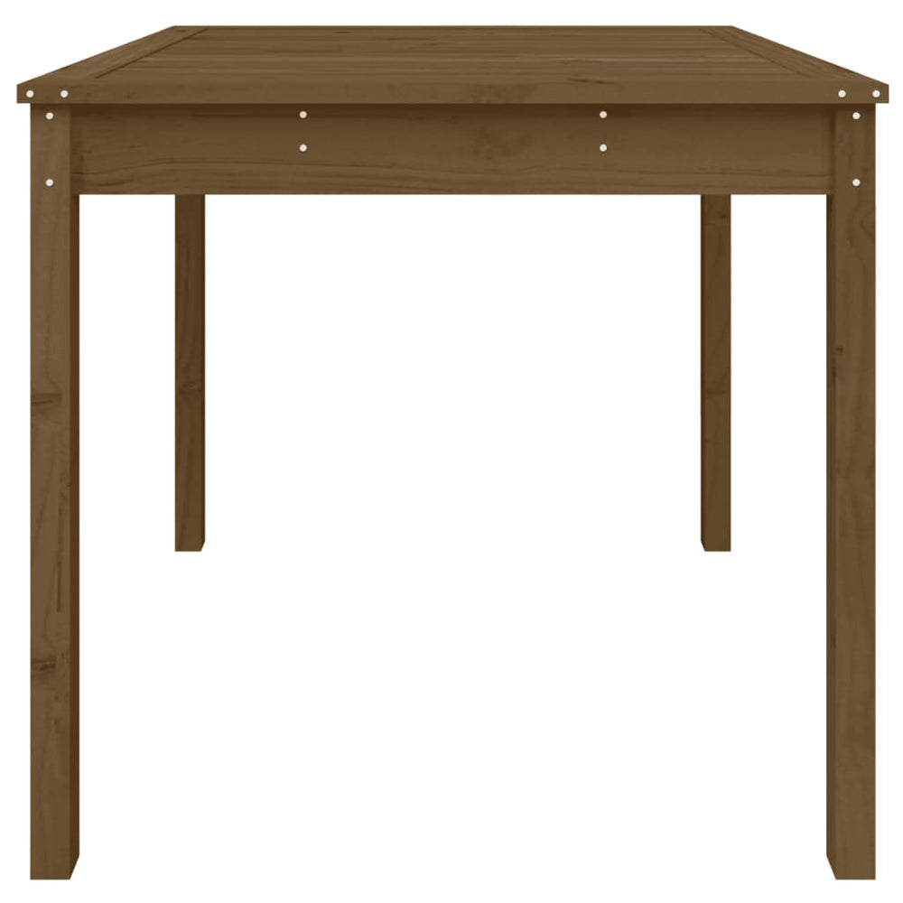 Tuintafel 82,5x82,5x76 cm massief grenenhout honingbruin MeubelReus