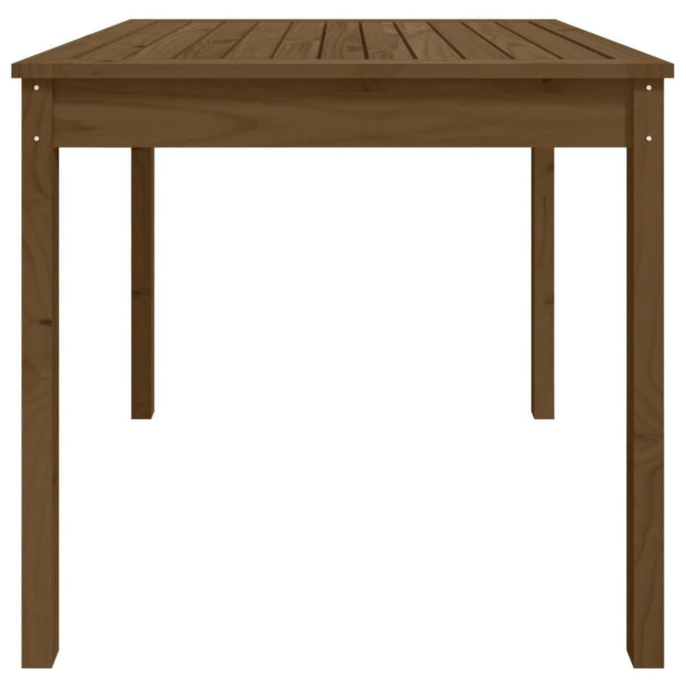 Tuintafel 82,5x82,5x76 cm massief grenenhout honingbruin MeubelReus