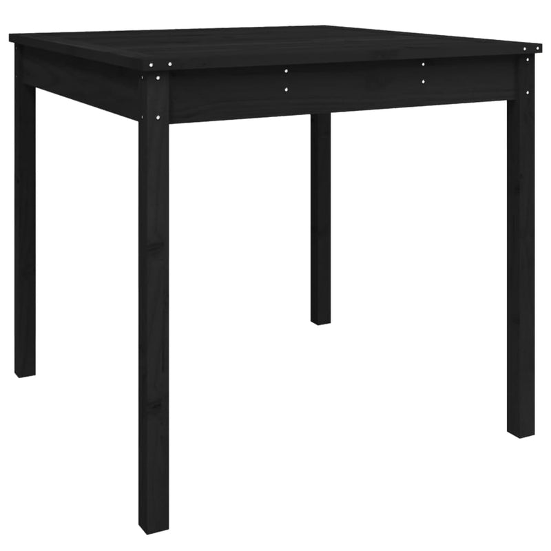 Tuintafel 82,5x82,5x76 cm massief grenenhout zwart MeubelReus