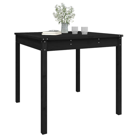 Tuintafel 82,5x82,5x76 cm massief grenenhout zwart MeubelReus