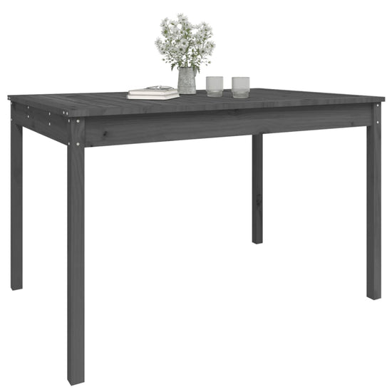 Tuintafel 121x82,5x76 cm massief grenenhout grijs MeubelReus