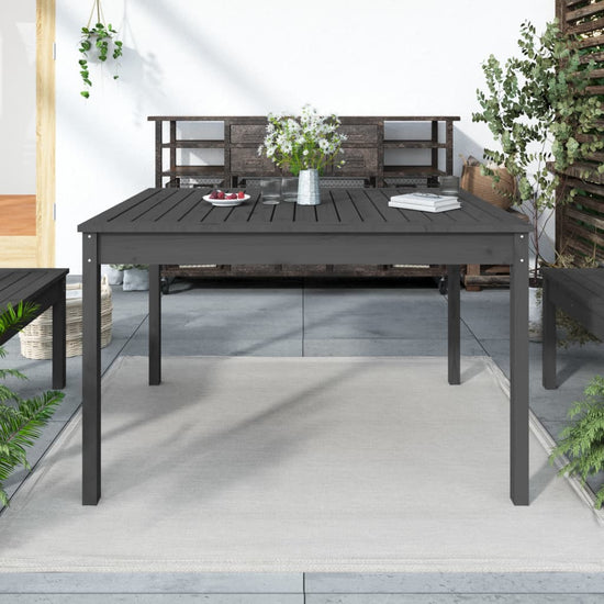 Tuintafel 121x82,5x76 cm massief grenenhout grijs MeubelReus