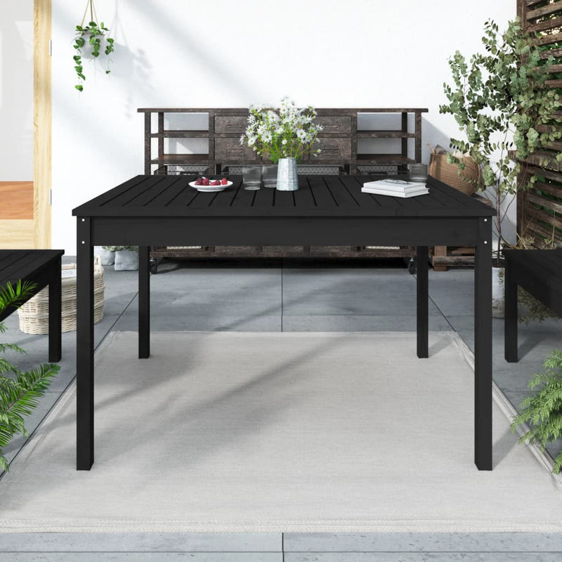 Tuintafel 121x82,5x76 cm massief grenenhout zwart MeubelReus