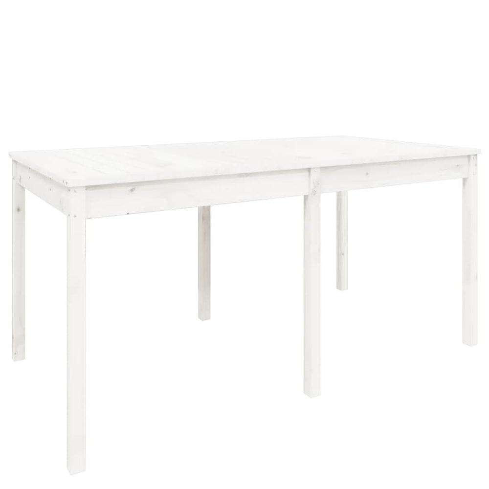 Tuintafel 159,5x82,5x76 cm massief grenenhout wit MeubelReus