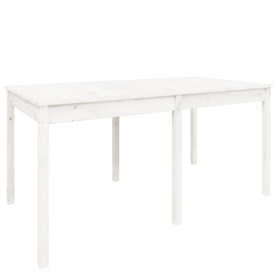 Tuintafel 159,5x82,5x76 cm massief grenenhout wit MeubelReus